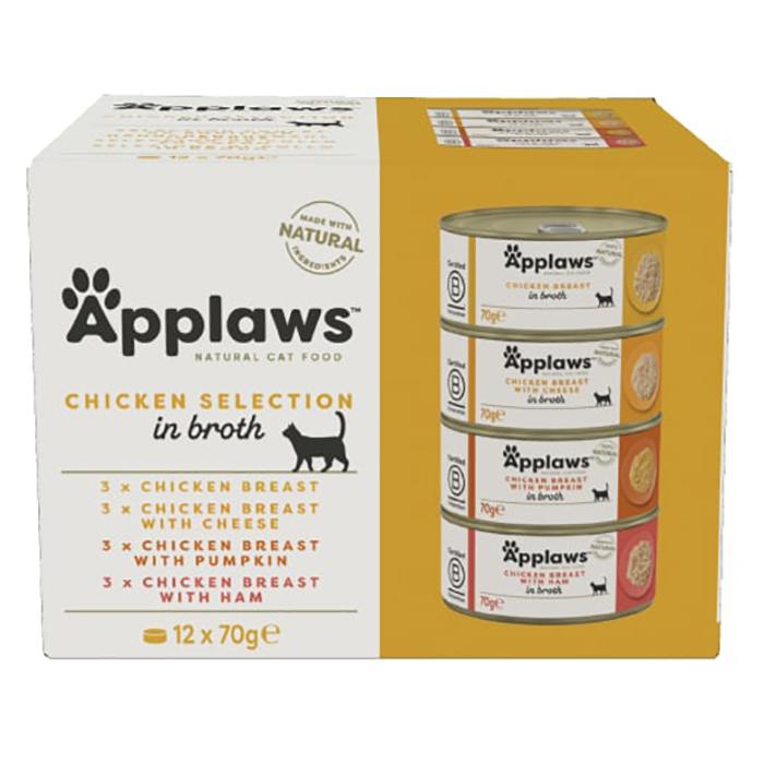 Applaws - Chicken Cat Tin Multipack, 70g  Pack of 4