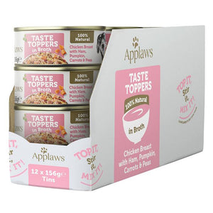 Applaws - Taste Toppers Nat Wet Dog Food, 156g | Pack of 12 | Multiple Flavours