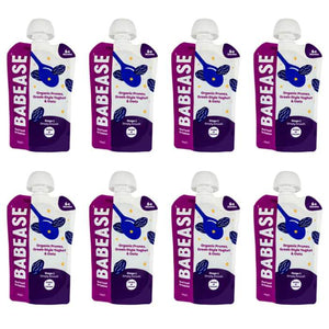 Babease - Organic Prunes, Greek-Style Yoghurt & Oats, 100g | Pack of 8
