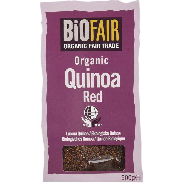 Biofair - Organic Fairtrade Quinoa Grain Red, 500g - Pack of 6