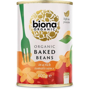 Biona - Organic Canned Baked Beans in Tomato Sauce, 400g | Multiple Options