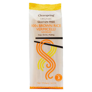 Clearspring - Organic Gluten-Free 100% Brown Rice Vermicelli Noodles, 180g | Multiple Sizes