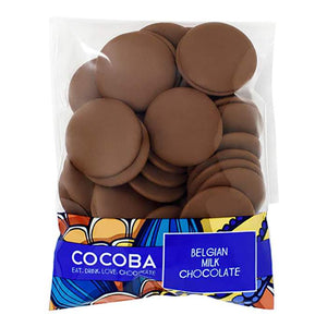 Cocoba - Belgian Milk Chocolate Buttons, 150g | Pack of 8