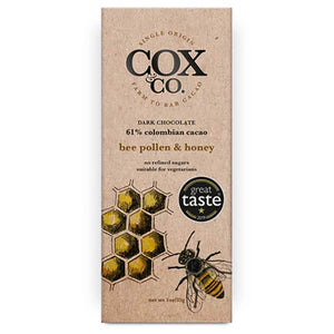 Cox&Co. - Bee Pollen & Honey Chocolate Bar | Multiple Sizes