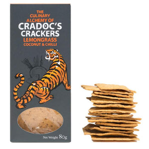 Cradoc's - Coconut & Chilli Crackers, 80g | Pack of 6