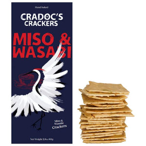 Cradoc's - Miso & Wasabi Crackers, 80g | Pack of 6