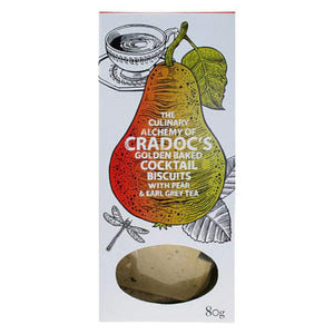 Cradoc's - Pear and Earl Grey Tea Crackers, 80g | Pack of 6