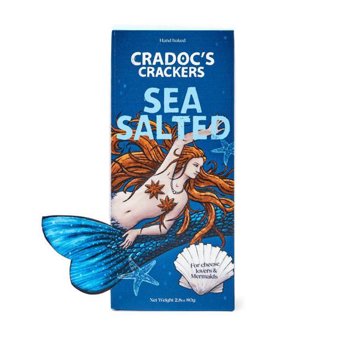 Cradoc's - Sea-Salted Crackers, 80g  Pack of 6