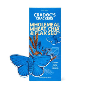 Cradoc's - Wholemeal, Flax & Chia Crackers, 80g | Pack of 6