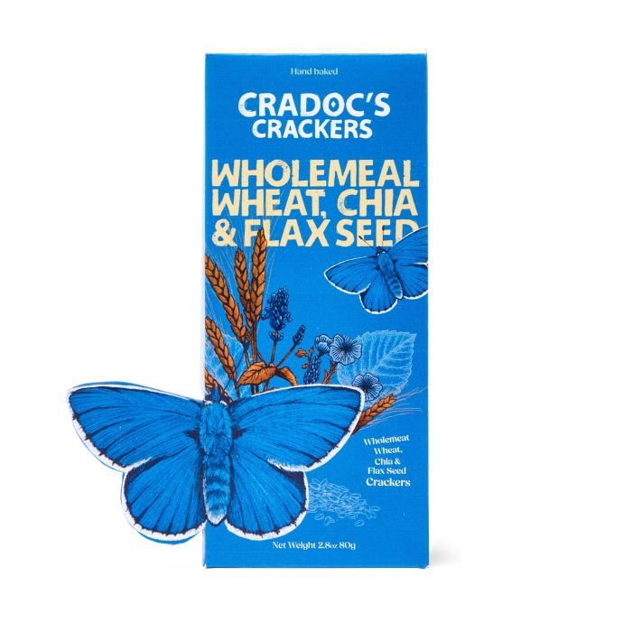Cradoc's - Wholemeal, Flax & Chia Crackers, 80g  Pack of 6