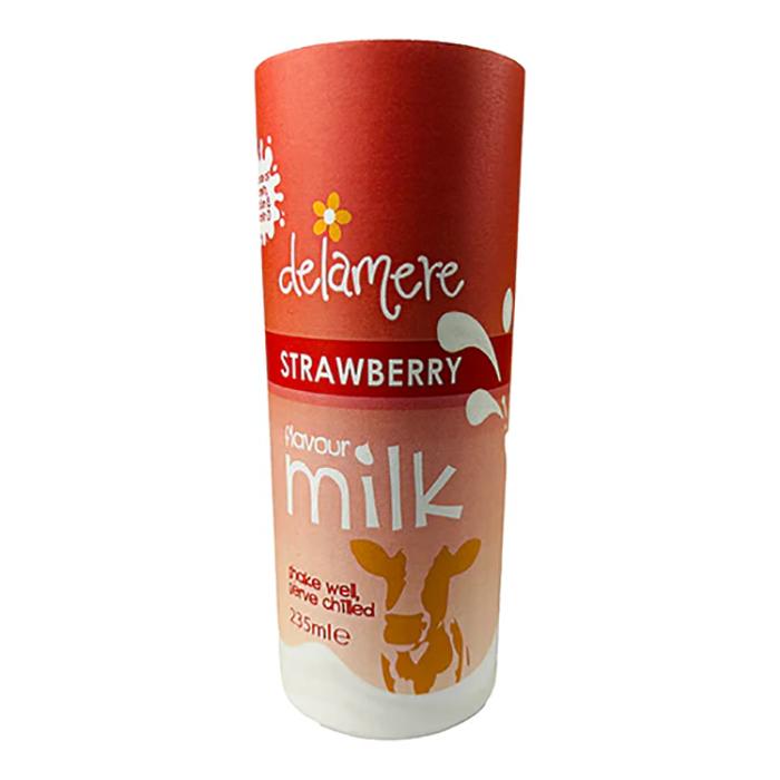 Delamere Dairy - Strawberry Flavoured Milk Cartocan, 235ml  Pack of 12
