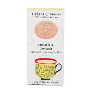 Elegant & English - Lemon & Ginger Biscuits, 140g