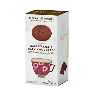 Elegant & English - Raspberry & Dark Choc Biscuits, 140g