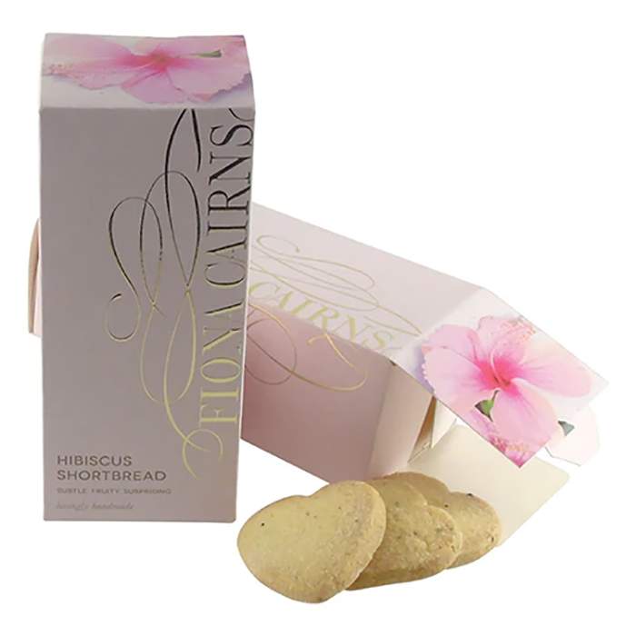 Fiona Cairns - Hibiscus Shortbread Hearts, 1 box  Pack of 12