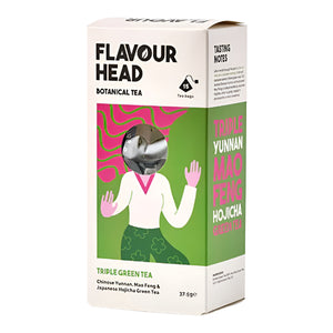 Flavour Head - Triple Green Tea Botanical Tea, 37.5g | Pack of 15