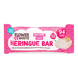 Flower & White - Meringue Bar, 20g | Pack of 12 | Multiple Flavours