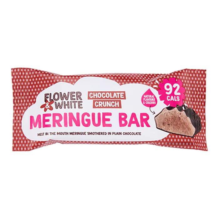 Flower & White - Chocolate Crunch Meringue Bar, 20g  Pack of 12