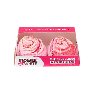 Flower & White - Meringue Clouds - Twins, 130g | Pack of 8 | Multiple Flavours