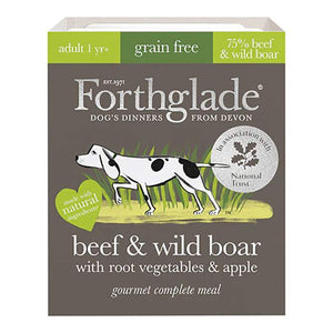 Forthglade - Gourmet Beef & Wild Boar with Root Veg & Apple GF, 395g | Pack of 7