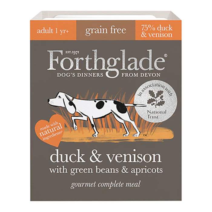 Forthglade - Gourmet Duck & Venison with Green Beans & Apricot GF, 395g  Pack of 7
