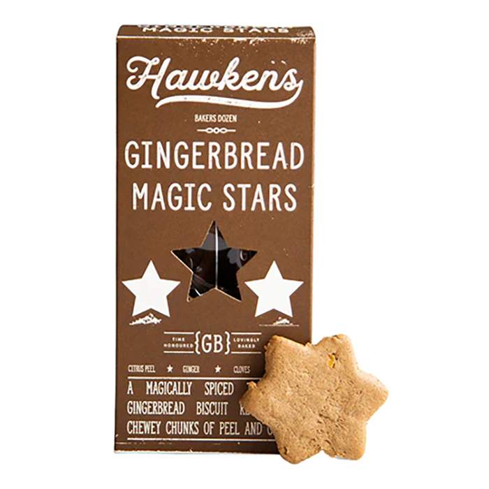 Hawkens Gingerbread - Gingerbread Magic Stars, 125g  Pack of 10