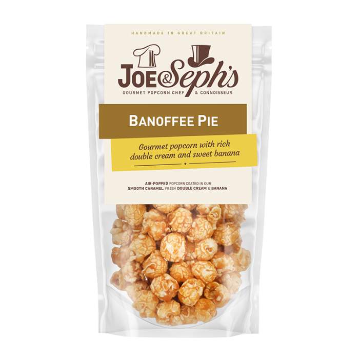 Joe & Seph’s - Banoffee Pie Popcorn Pouch, 70g  Pack of 16