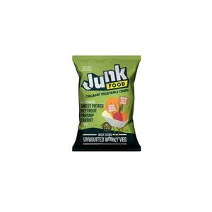Junk Crisps - Organic Vegetable Crisps, 100g | Pack of 12