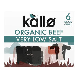 Kallo - BTO Very Low Salt Beef Stock Cubes, 48g | Multiple Pack Sizes