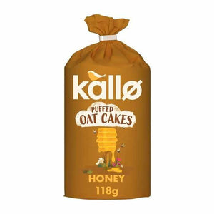 Kallo - Honey Puffed Oat Cake, 118g | Pack of 6