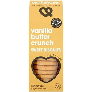 Kent & Fraser - Vanilla Butter Crunchsweet Biscuits, 125g | Pack of 6