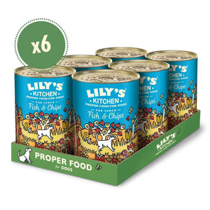 Lily's Kitchen - BTO Kitchen Dog Fish & Chips, 400g | Pack of 6