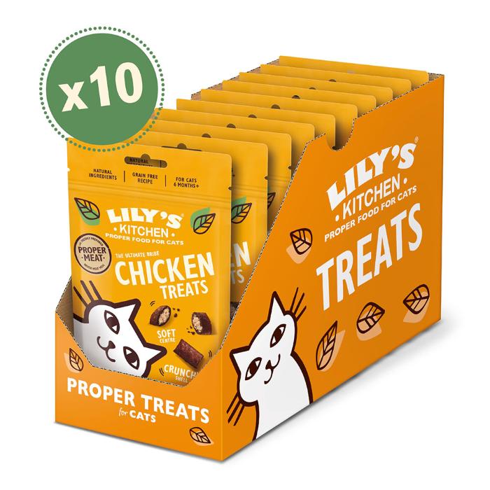 Lily's Kitchen - Cat Pillow Treats Chicken , 60g  Pack of 10