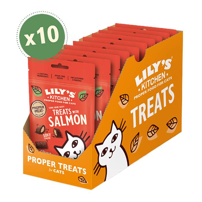 Lily's Kitchen - Cat Pillow Treats Salmon, 60g  Pack of 10