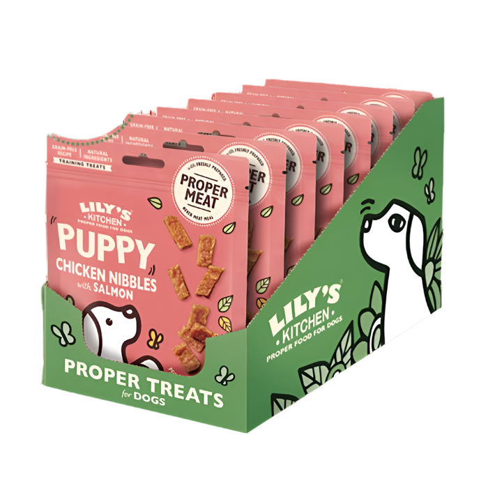 Lily's Kitchen - Dog Puppy Chicken and Salmon Nibbles, 70g  Pack of 8