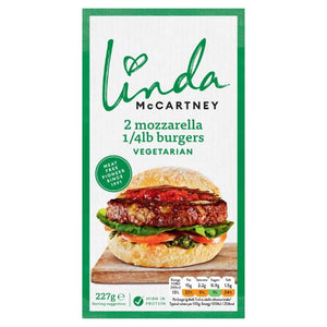 Linda McCartney - 2 Vegetarian Mozzarella Burger, 227g | Pack of 9