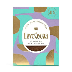 Love Cocoa - Milk Chocolate Bar Colombian 41%, 75g | Pack of 12
