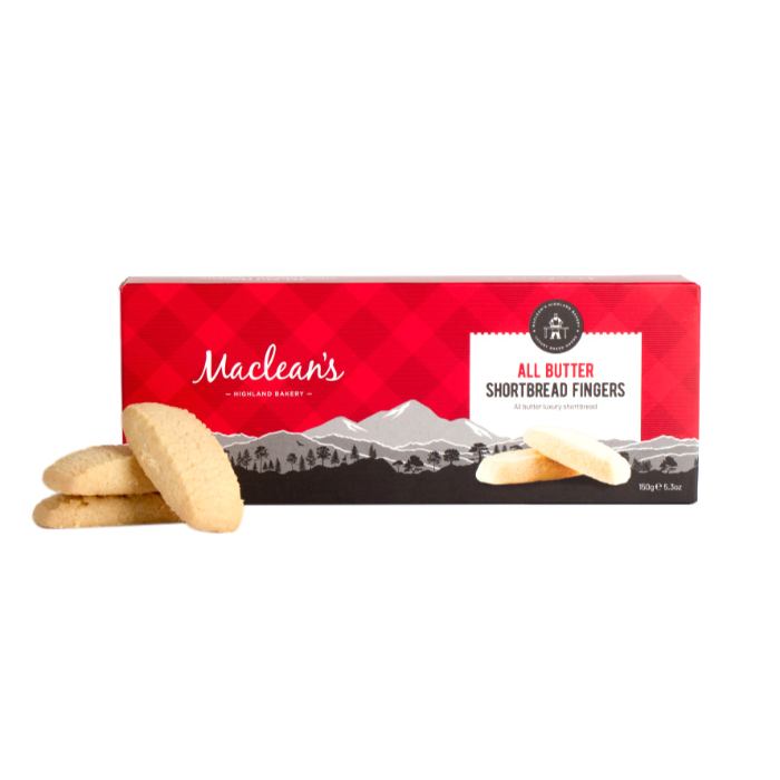 Macleans Highland Bakery - Luxury Shortbread Fingers, 150g  Pack of 12