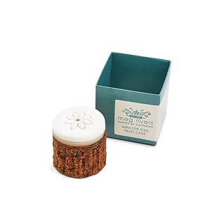 Meg Rivers Bakers of Happiness - Top Iced Rich English Fruit Greeting Cake Indented Design, 140g | Pack of 9 | Multiple Designs