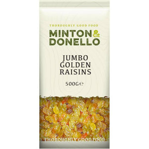 Minton & Donello - Jumbo Golden Raisins, 500g | Pack of 6