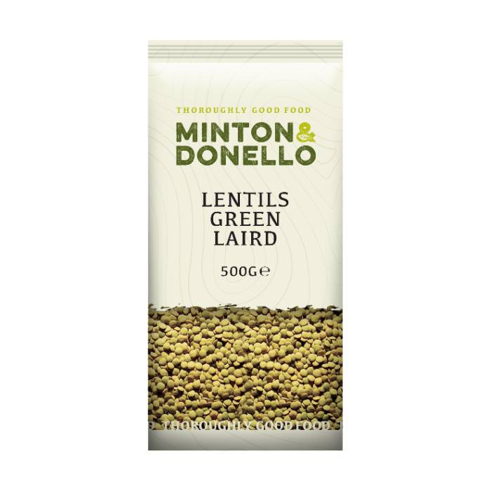 Minton & Donello - Lentils Green Laird, 500g  Pack of 6