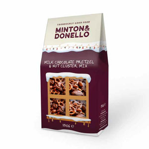 Minton & Donello - Milk Chocolate Pretzel & Peanut Nut, 180g | Pack of 10