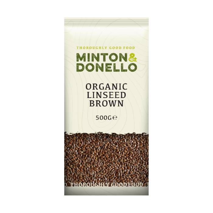 Minton & Donello - Organic Linseed Brown, 500g  Pack of 6