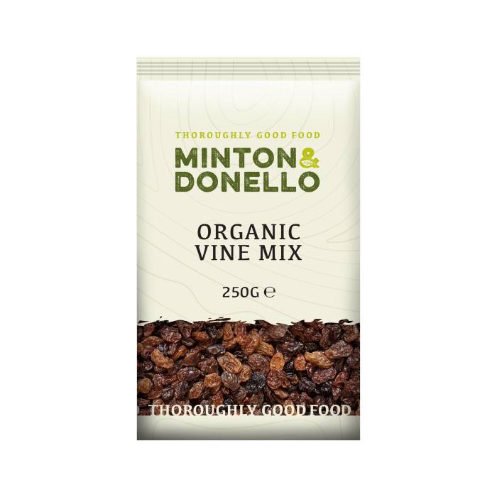 Minton & Donello - Organic Vine Mix, 250g  Pack of 6