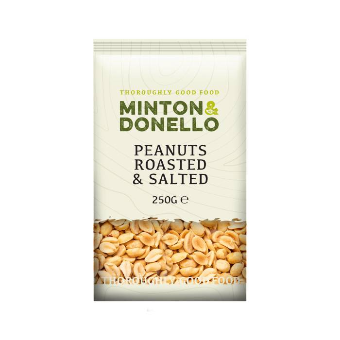 Minton & Donello - Peanuts Roasted & Salted, 250g  Pack of 6