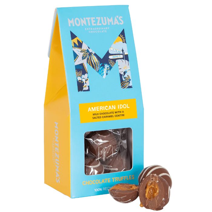 Montezuma's - American Idol Milk Chocolate Truffles with Salted Caramel Carton, 120g  Pack of 10