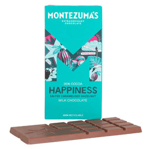 Montezumas - Happiness Milk Choc Salted Caramalised Hazelnuts, 90g | Pack of 12