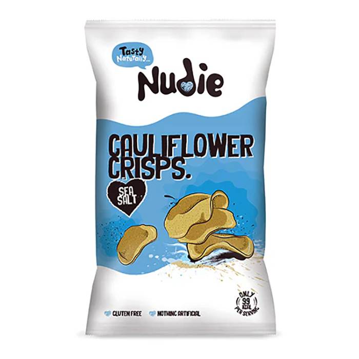Nudie - Caulifower Crisps with Sea Salt 80g - Pack of 12