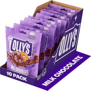 Olly's - Pretzel Thins - Salted Milk Chocolate, 90g | Pack of 10