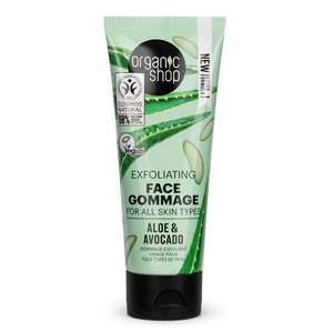 Organic Shop - Exfoliating Face Gommage For All Skin Types Avocado and Aloe, 75ml