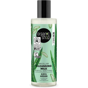 Organic Shop - Micellar Cleansing Milk For All Skin Types Avocado and Aloe, 150ml
